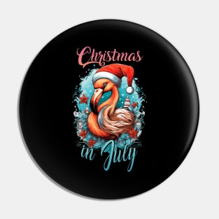 Flamingo Wonderland | 'Christmas in July' Celebration T-Shirt Pin