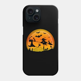 Spooky Moon Halloween Witch Monster Ghost Pumpkin Phone Case