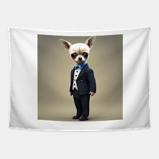 Chihuahua in suit Tapestry