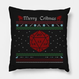 D20 - Merry Critmas! Pillow