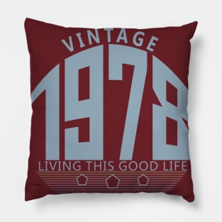 42nd Birthday T-Shirt - Vintage 1978 Pillow