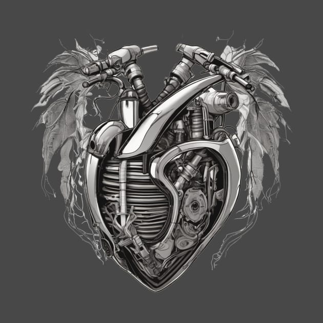 Biker at heart motorbike engine love by Edgi