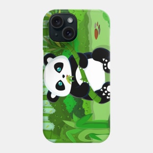 Cute Panda Munching on Bamboo Phone Case