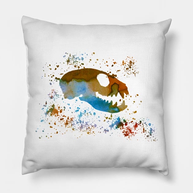 Meerkat Skull Pillow by BittenByErmines