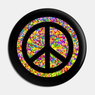 Peace Sign Rainbow Pin