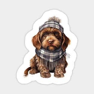 Winter Wirehaired Pointing Griffon Dog Magnet