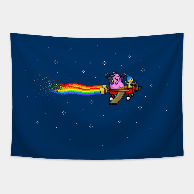 Nyanside Out Tapestry by Just Keep Creating