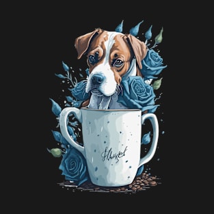 Cute Dog Graphic Illustration Design T-Shirt