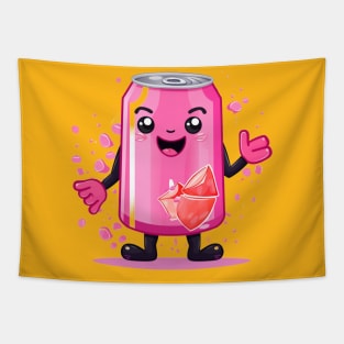 Soft drink cute T-Shirt cute giril Tapestry