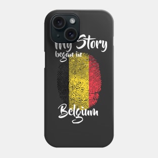 Belgium Flag Fingerprint My Story DNA Belgian Phone Case