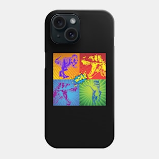 Dino Pop Art - T Rex and Velociraptor Phone Case