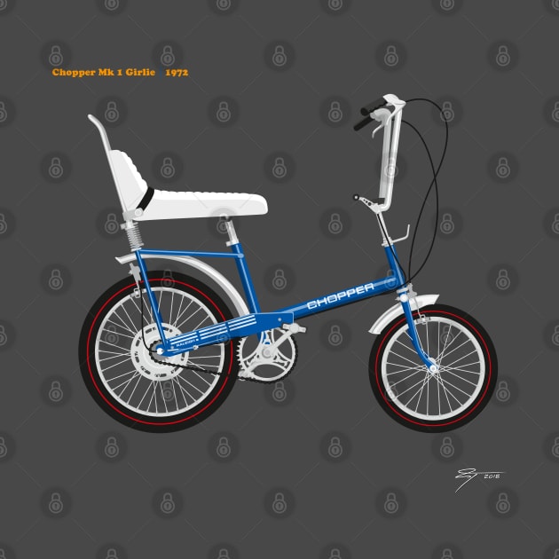 Raleigh Chopper Mk 1 Girlie Horizon Blue by Tunstall