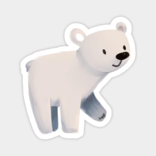 Cute Polar Bear Drawing Magnet