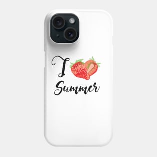 I love summer strawberry heart Phone Case