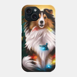 Cute Sheltie Drawing Phone Case