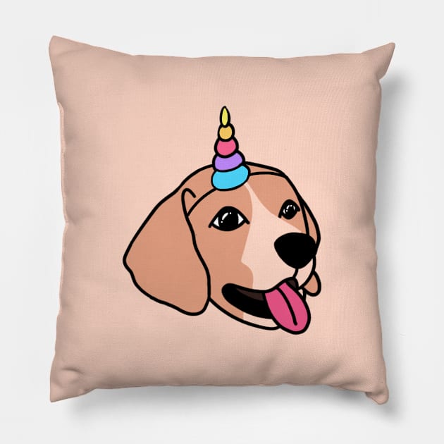 Cute Animal Unicorn Dog Pillow by Artmmey