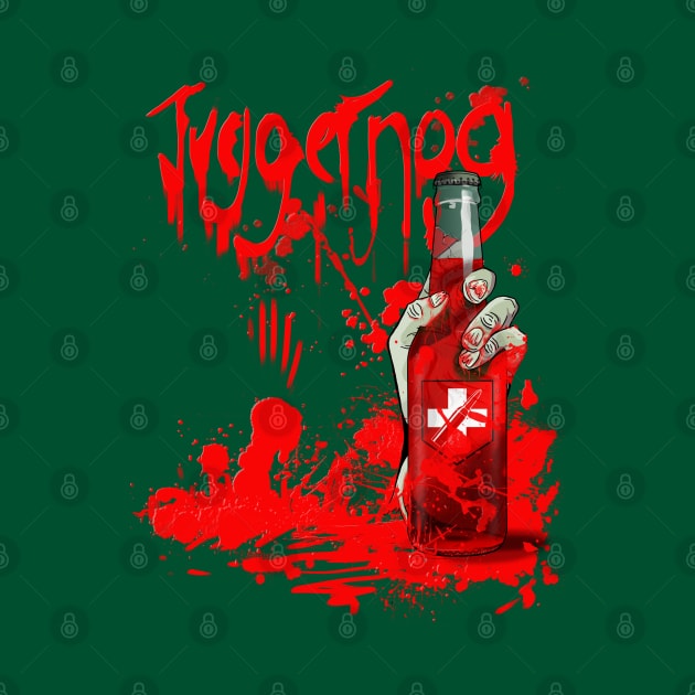 Zombie Hand Bloodied Juggernog on Leaf Green by LANStudios