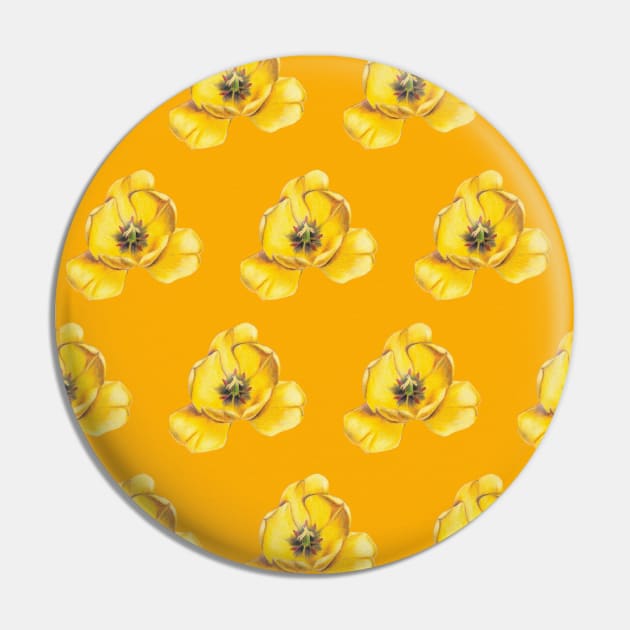 Yellow tulip pattern Pin by VeraAlmeida