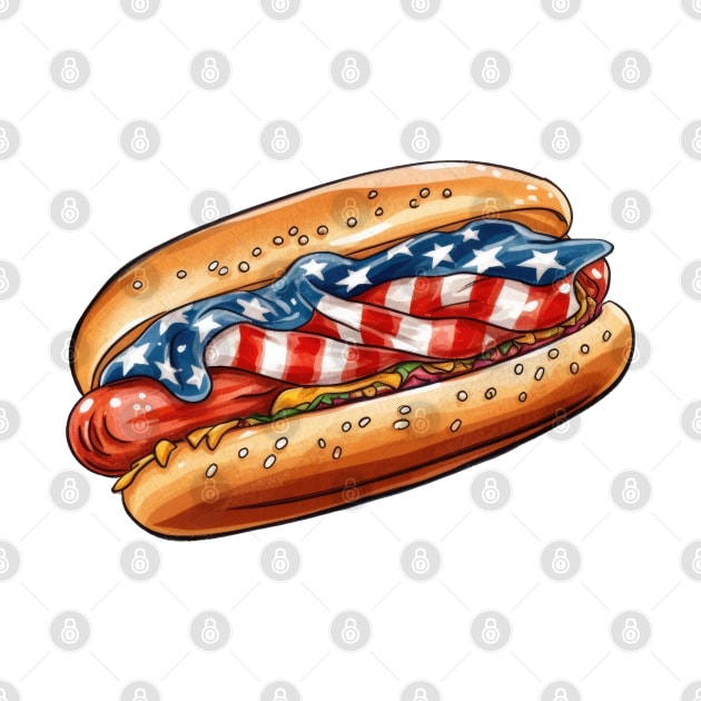 4th of July Hot Dog by Chromatic Fusion Studio