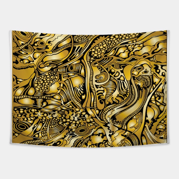 Gold and black Tapestry by BraveCoward