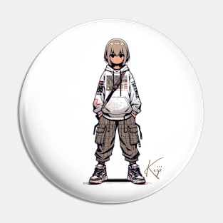 Keiji Anime Girl Pin