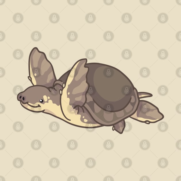 Pig-Nosed Turtle by bytesizetreasure