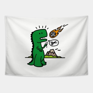 Rock paper scissors T-rex funny dinosaur comet Tapestry