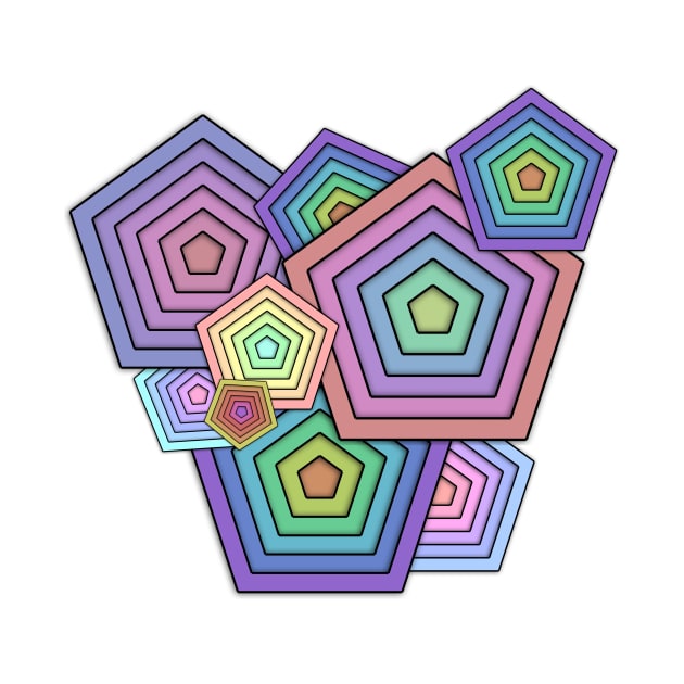 Pentagonal Harmony: An Abstract Fusion by EnjoyArty