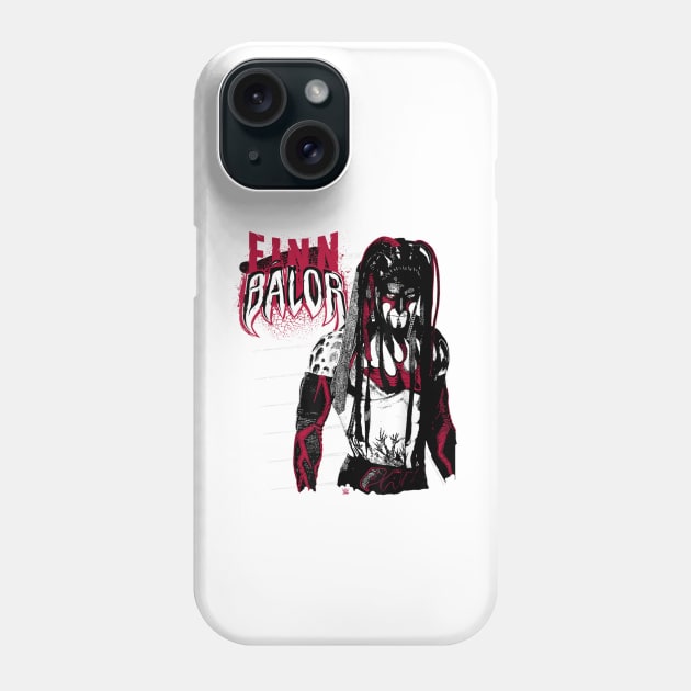 Finn Balor Black And Red Phone Case by Holman