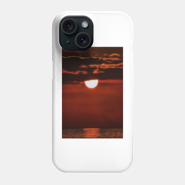 quickly setting sun off the coast of Bali Indonesia Phone Case by mister-john