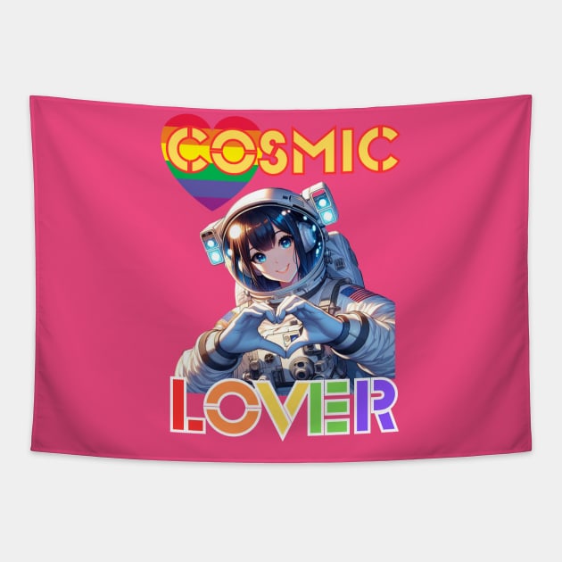 Kawaii, Anime Girl, Cosmic Lover | Catsie Cat Tapestry by Catsie Cat