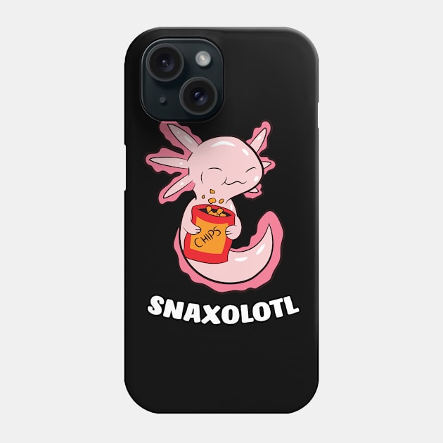 Cute Axolotl Lover Snaxolotl Kawaii Axolotl Food Sweets Phone Case by EQDesigns