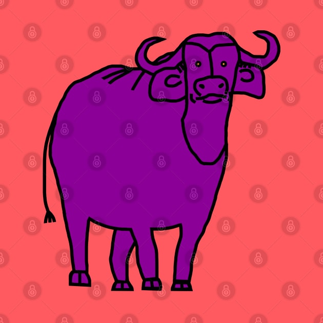 Purple Ox Line Drawing by ellenhenryart