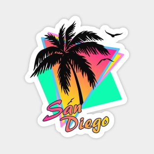 San Diego Cool 80s Sunset Magnet