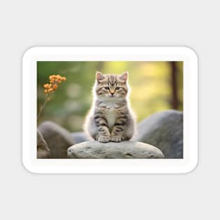 Cat Furry Pet Animal Tranquil Peaceful Magnet
