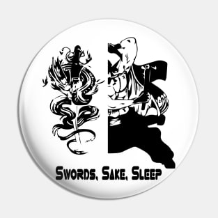 swords sake sleep roronoa zoro anime samurai one piece gift Pin