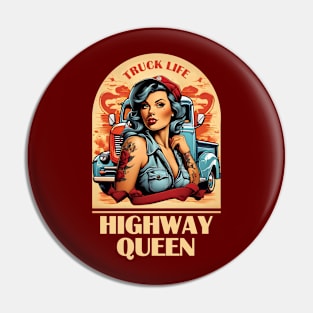 Highway Queen - Trucker Girl Pin