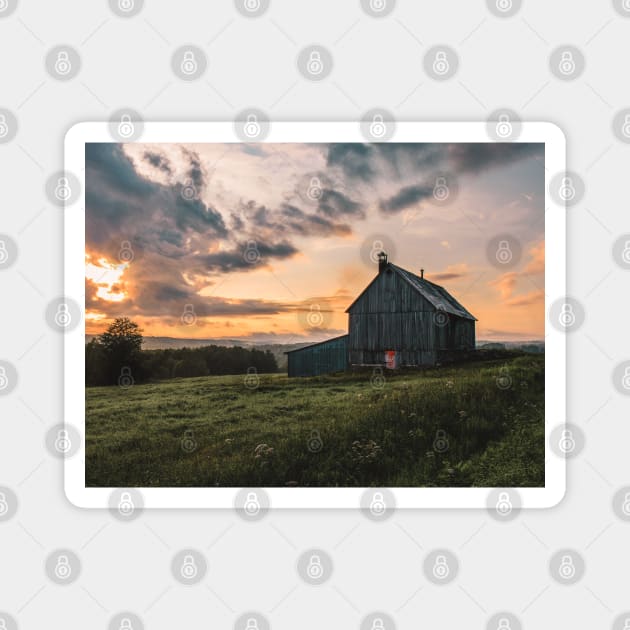 Barn and Sunset Serenade V5 Magnet by Family journey with God