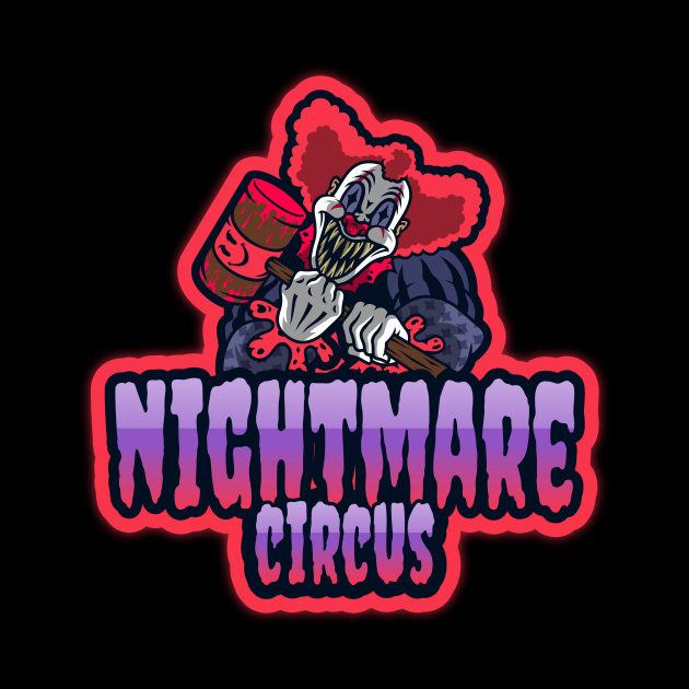 Nightmare Circus Psycho Clown by Tip Top Tee's