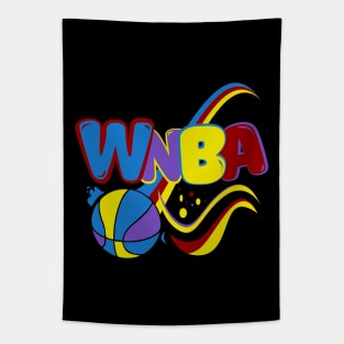 WNBA | Colorful | Kids Basketball | V5 Tapestry