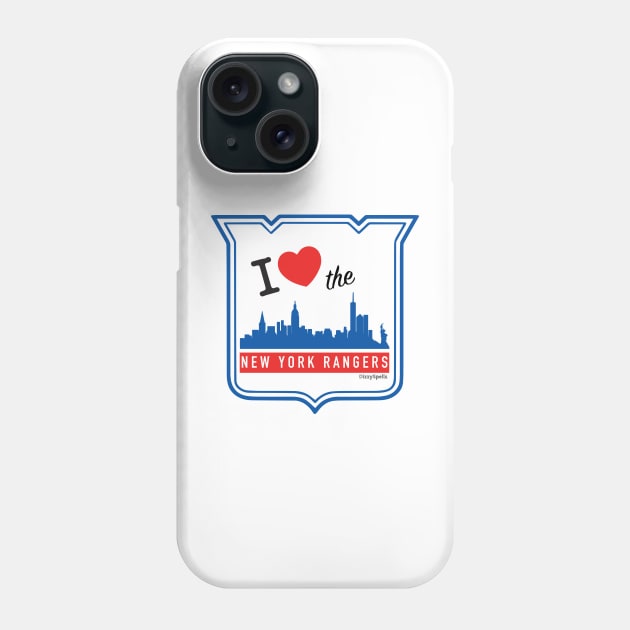 I Love the Rangers!! Phone Case by DizzySpells Designs