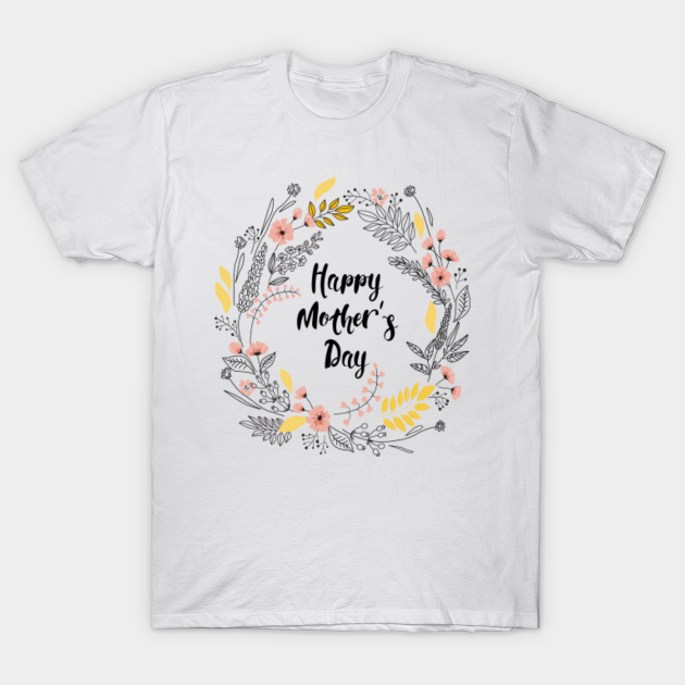 Happy Mother's Day Floral Hibiscus Union Circle - Mother - T-Shirt