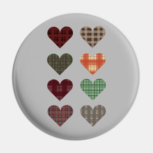 Checkered Hearts Pin