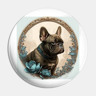 A French Bulldog - Art Nouveau Style Pin