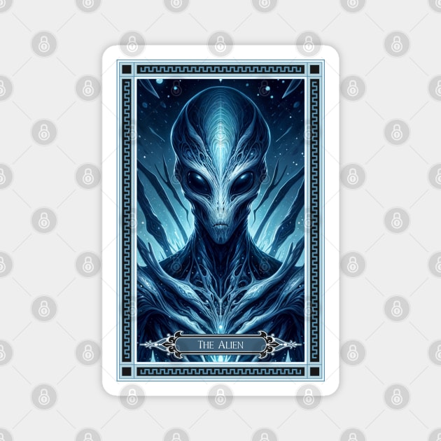The Alien Tarot Card Magnet by HolidayBug