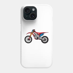 Red dirt bike motorcycle Phone Case