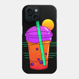 Synthwave Thai Milk Boba Tea Phone Case