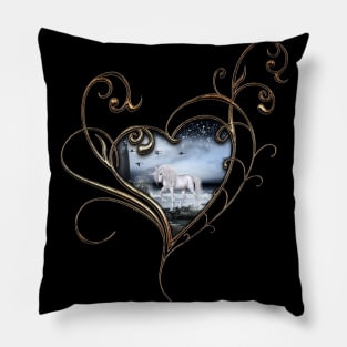 Wonderful unicorn on the beach Pillow