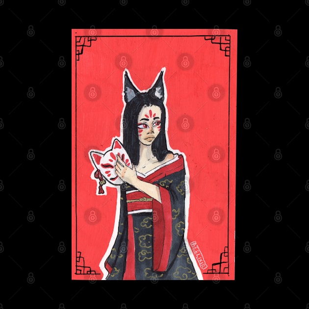 Kitsune by Beelixir Illustration