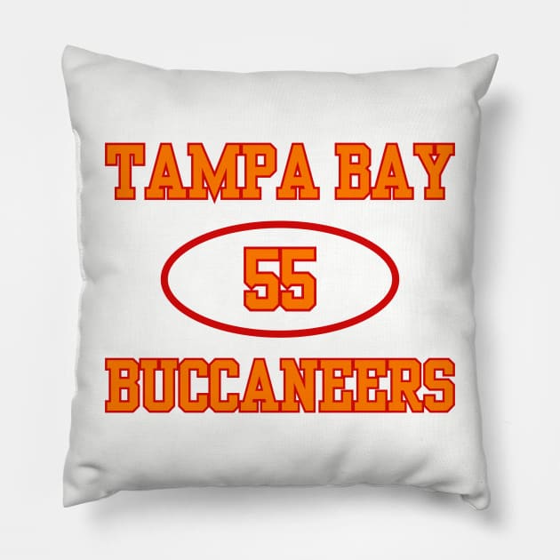 TAMPA BAY BUCCANEERS DERRICK BROOKS #55 Pillow by capognad